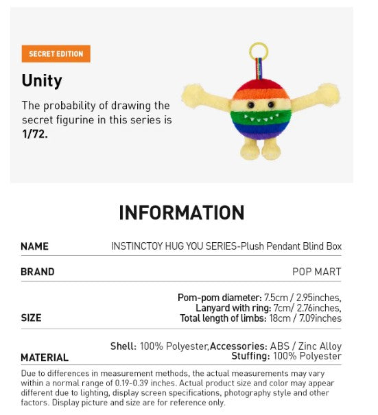 INSTINCTOY HUG YOU SERIES-Plush Pendant Blind Box
