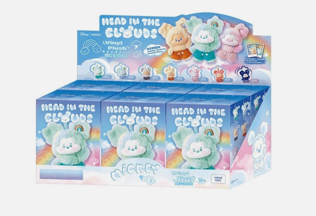 Mickey Head in The Clouds Series Vinyl Plush