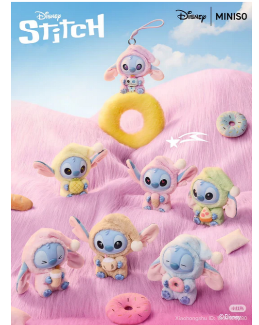 Stitch Eat Something Before Sleep Plush Keychain Blind Box
