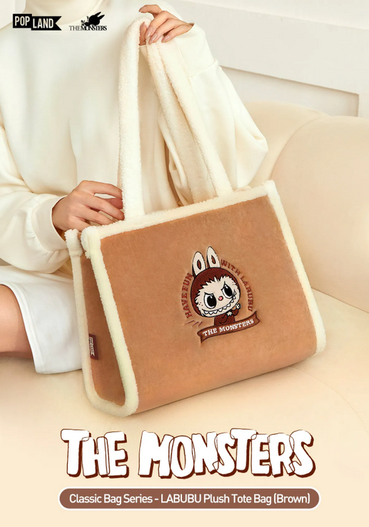 Classic Bag Series- LABUBU Plush Tote Bag (Brown)