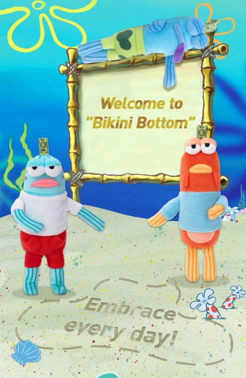Bikini Bottom Buddies - Whimsical Plush pendant