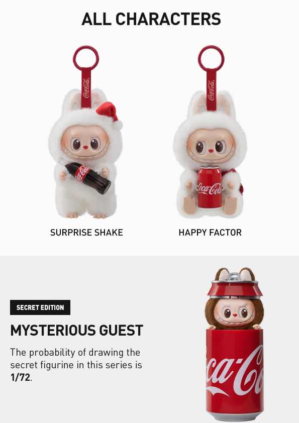 THE MONSTERS COCA-COLA SERIES-Vinyl Face Blind Box