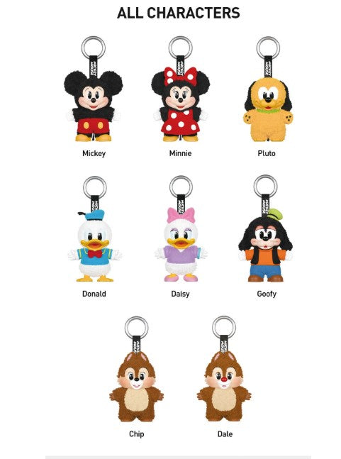 Mickey Family Cute Together Keychain Series Figures