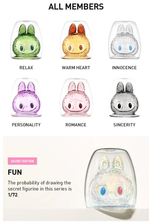 THE MONSTERS-CHEERS ! SERIES-Double-walled Glass Blind Box