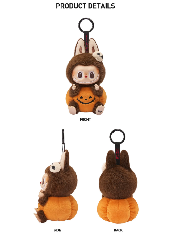 Happy Halloween Party Series-Sitting Pumpkin Vinyl Plush Pendant
