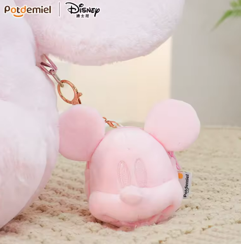 Pink Mickey Pouch Keychain