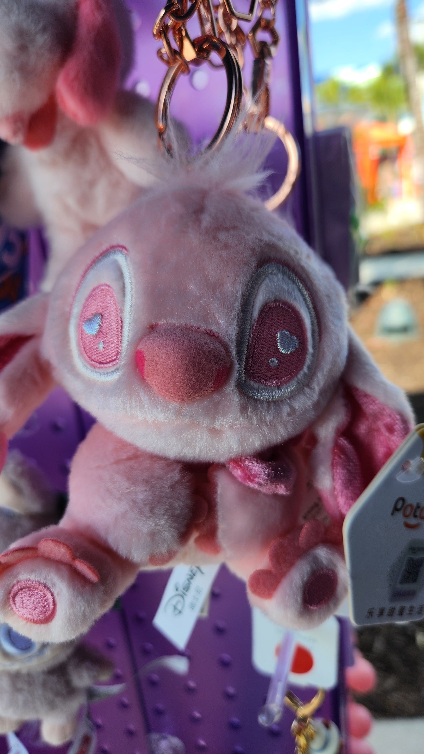 Pink Stitch Bag Charm